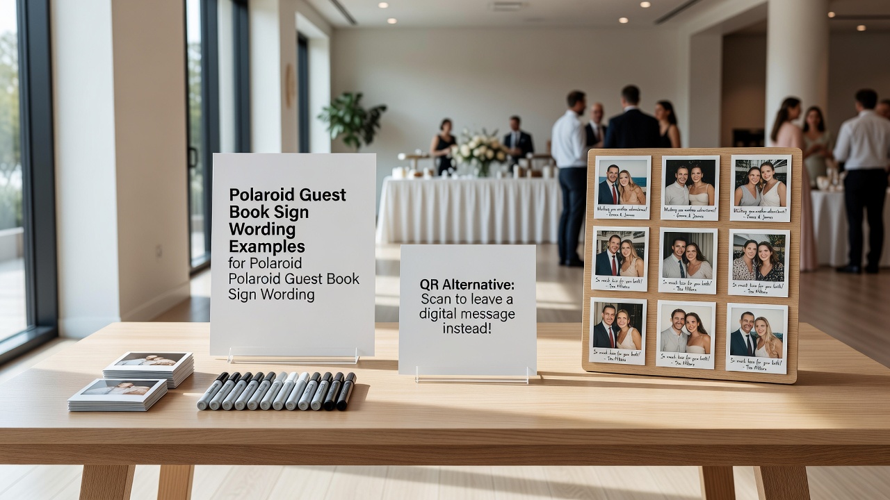 Polaroid Guest Book Sign Wording Examples
